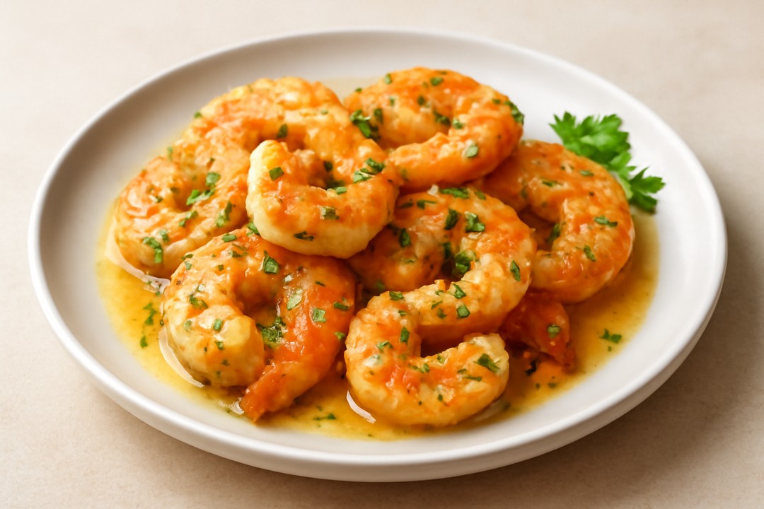 Air fryer garlic butter shrimp