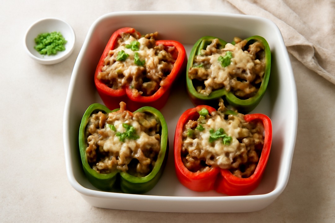 Philly cheesesteak stuffed peppers keto meal prep