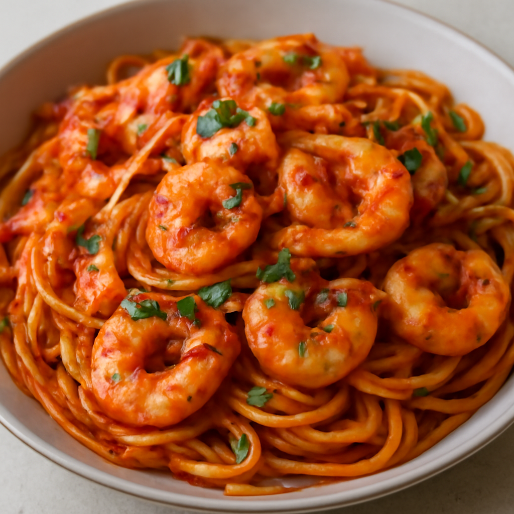 Spicy Tomato Shrimp Pasta