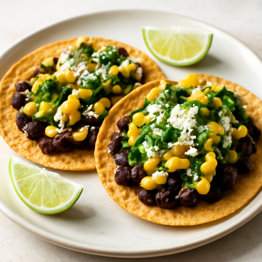 Black Bean and Corn Tostadas