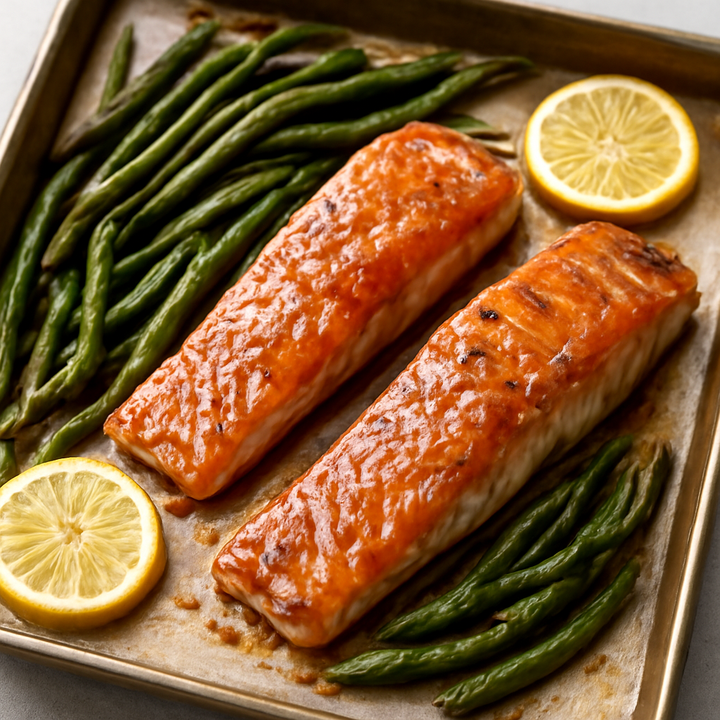 Honey Dijon Salmon with Green Beans