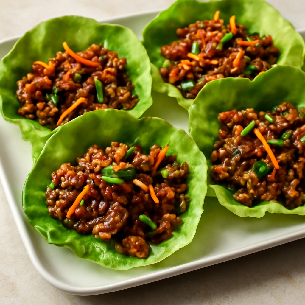 Teriyaki Chicken Lettuce Cups